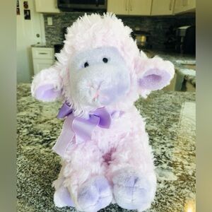 Vintage Russ Bertie Lulu Lamb. Plush Purple Easter Lamb.